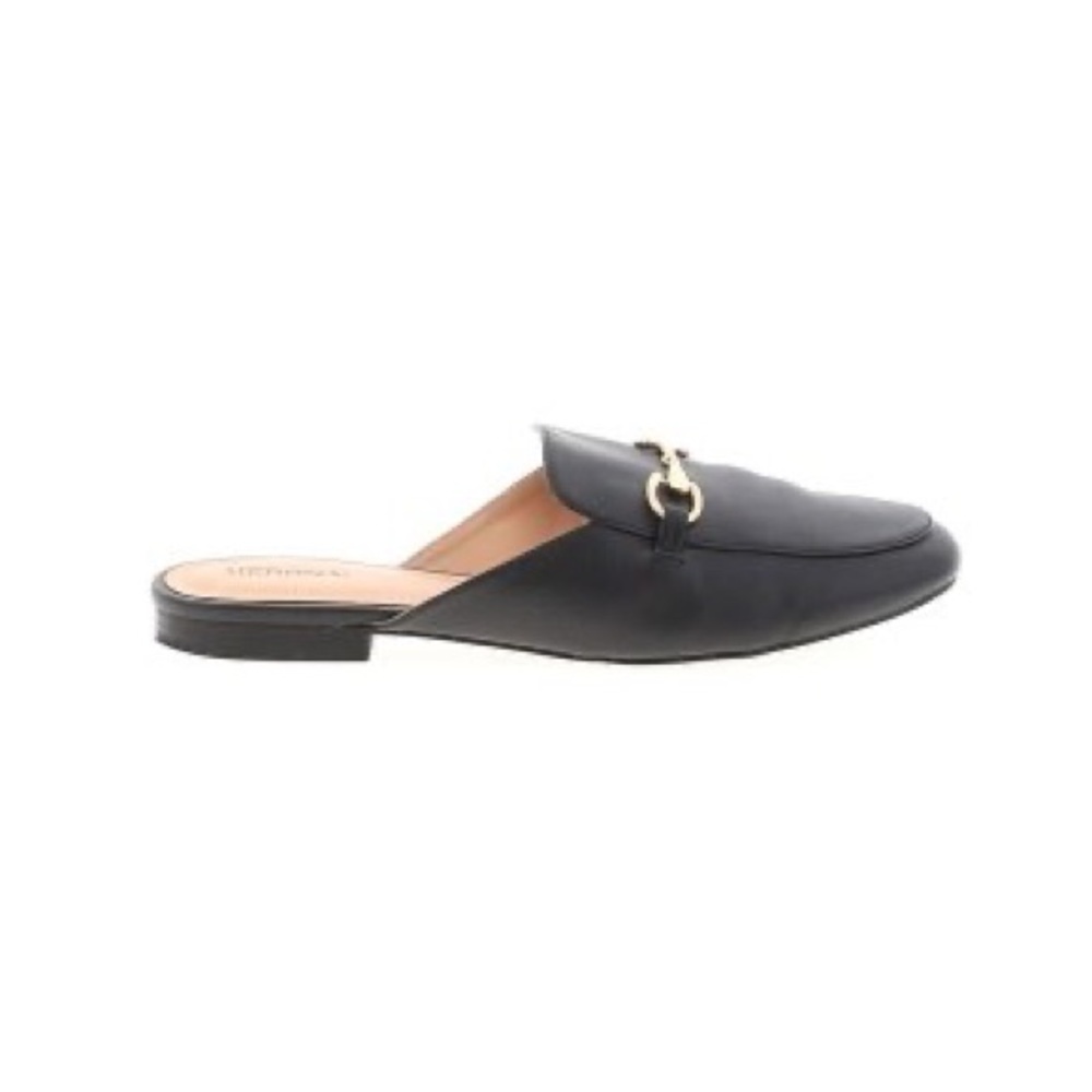 Faux leather mules